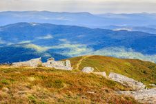 Footpath At The Hill Top Leading Into Mountains Royalty Free Stock Photo Footpath At The Hill Top Leading Into Mountains Royalty Free Stock Photo