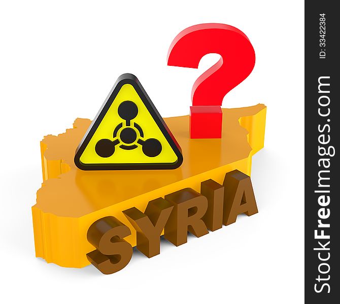 Abstract concept. Use of chemical weapons in Syria.