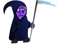 Cute Cartoon Grim Reaper With Scythe Stock Photo Cute Cartoon Grim Reaper With Scythe Stock Photo