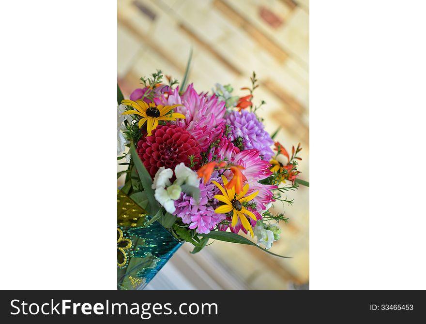 Bouquet of bright flowers. See my other works in portfolio.