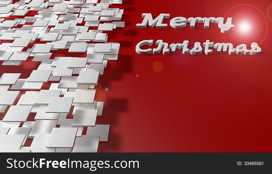 3d design. Red christmas background