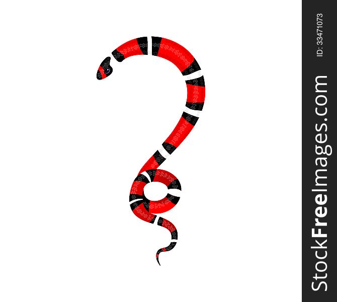 Question in the form of a snake. Question in the form of a snake