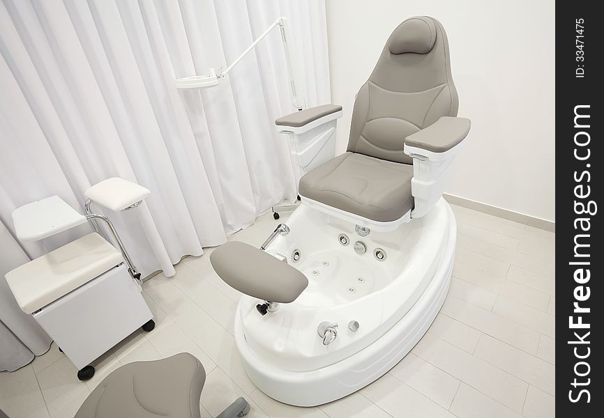 Room for a pedicure in a beauty salon