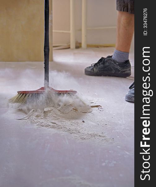 Sweeping The Floor With A Broom