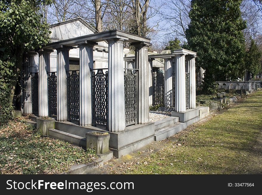 Tomb stone columns and bars. Tomb stone columns and bars
