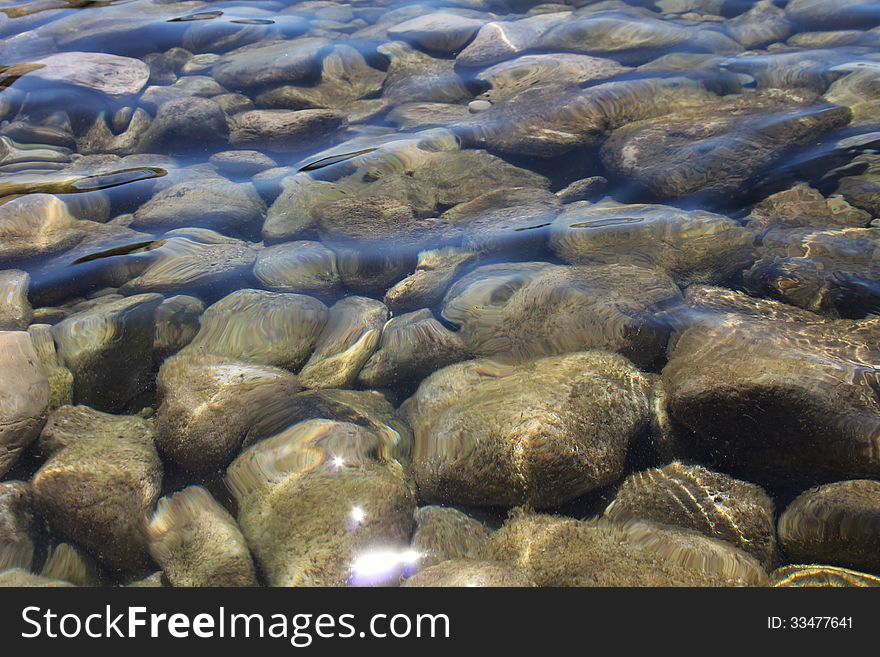 Stones in sea