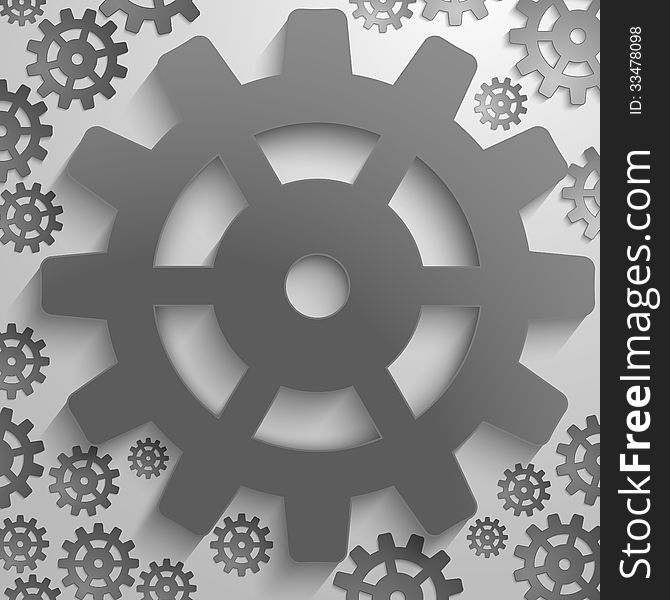 Abstract Backgrund Design With Cog Wheel