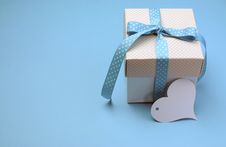 Pale Blue Polka Dot Gift Royalty Free Stock Photo Pale Blue Polka Dot Gift Royalty Free Stock Photo