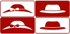 Female And Male Hats Collection Stock Photo Female And Male Hats Collection Stock Photo