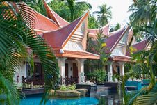 Tropical Resort Hotel Swimming Pool. Stock Photo