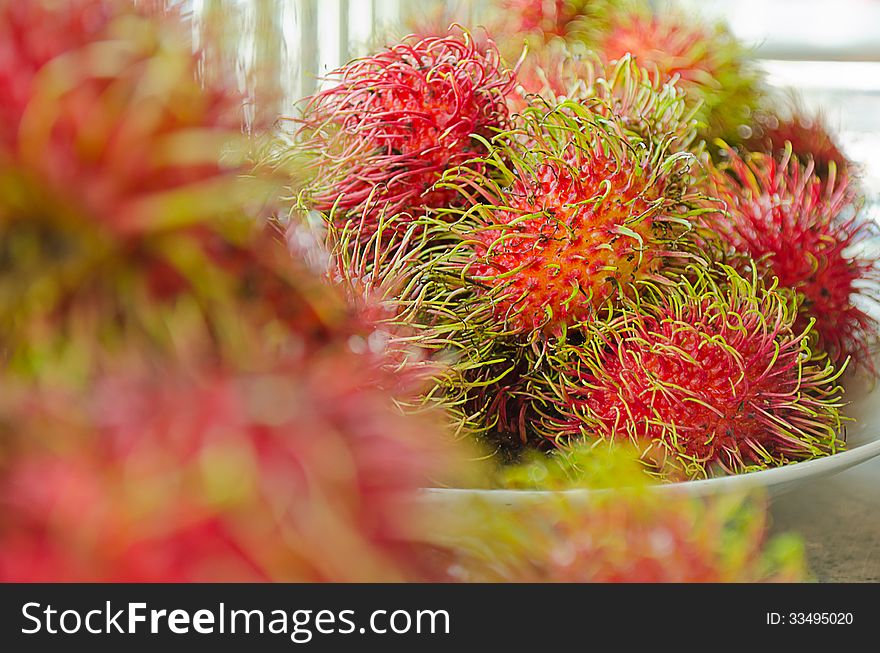 Fresh Rambutan Thai Fruit Yummy