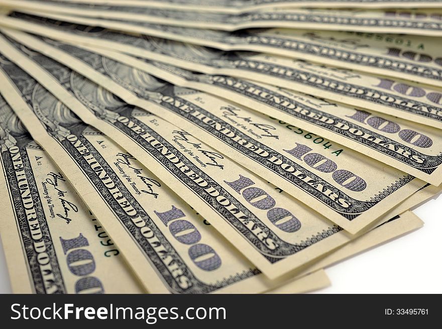 Heap of dollars, money background