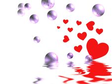 Love Bubbles Over Royalty Free Stock Photo