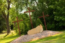 Three Crosses Stock Photography Three Crosses Stock Photography