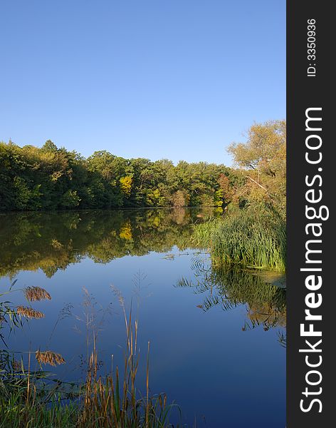 River landscape. It is photographed in the early autumn morning. River landscape. It is photographed in the early autumn morning.