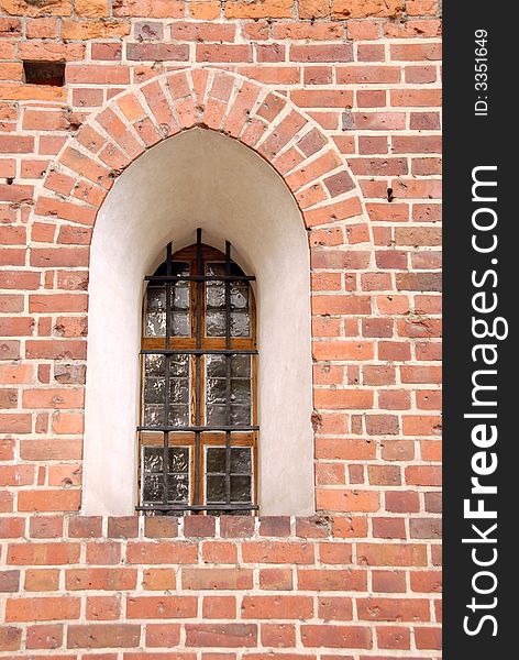 A gothic style window in an Malbork csatle