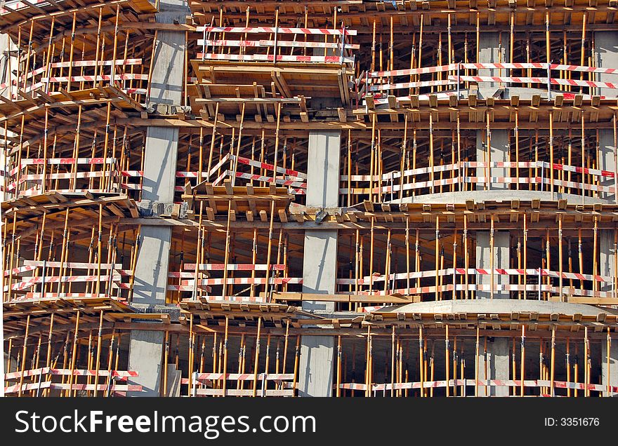 Process of the construction of a new building. Process of the construction of a new building