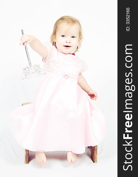 Little Baby Girl in pink dress. Little Baby Girl in pink dress