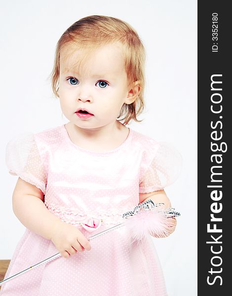 Little Baby Girl in pink dress. Little Baby Girl in pink dress
