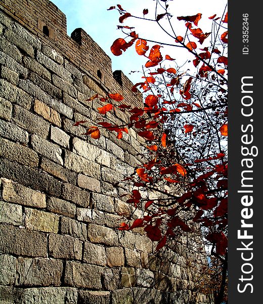 The great wall in autumn