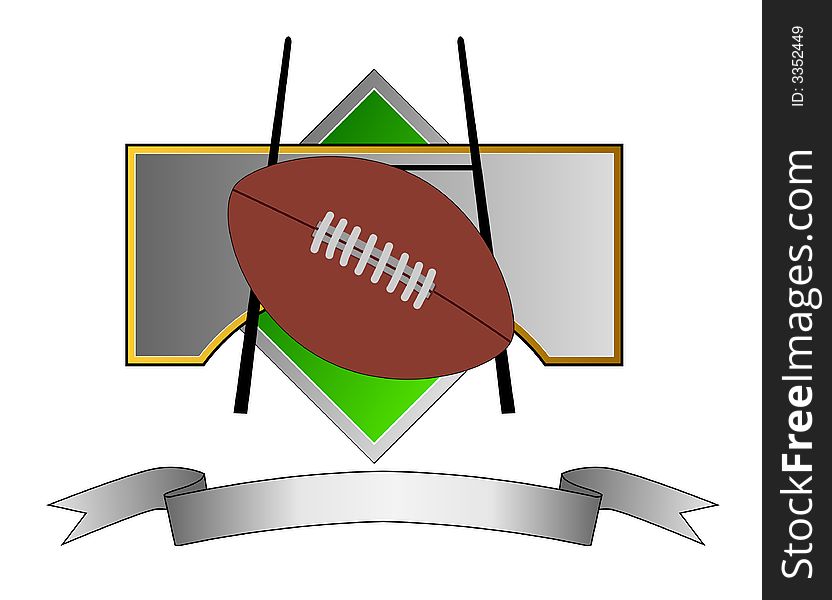 Vector art of a Football crest with goal post