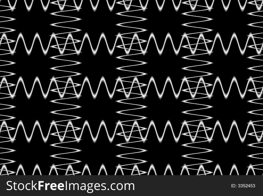 Simulated crosshatch wires in waves. Simulated crosshatch wires in waves