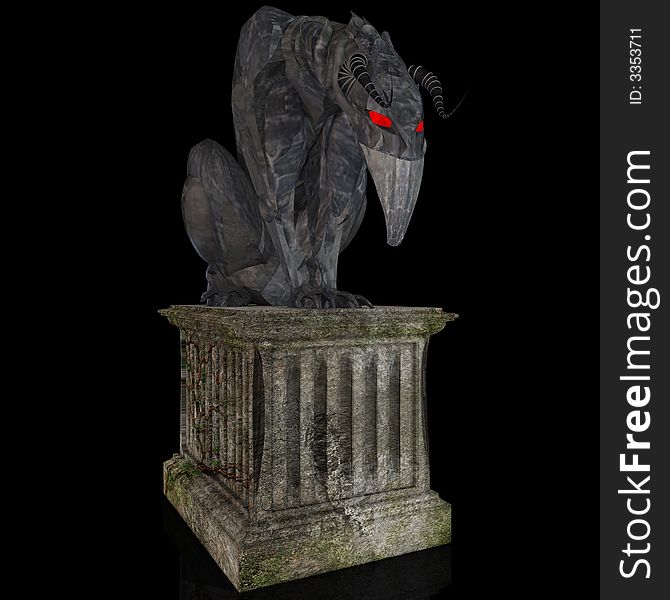 A nightmare made out of stone is sitting on a pedestal
With Clipping Path / Cutting Path. A nightmare made out of stone is sitting on a pedestal
With Clipping Path / Cutting Path