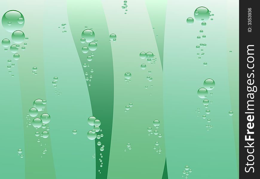 Green water with bubbles. Vector illustration. Green water with bubbles. Vector illustration.