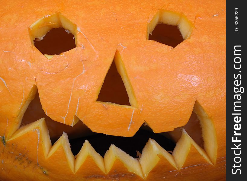 Traditional symbol of the halloween holiday (pumpkin)
