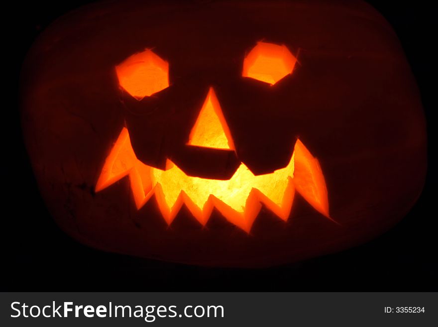 Traditional symbol of the halloween holiday (pumpkin)