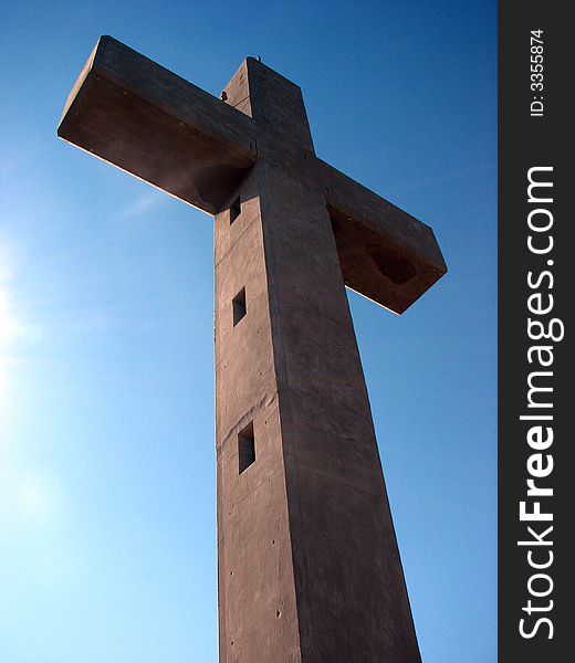Huge cross on Rhodes,Greece. Huge cross on Rhodes,Greece