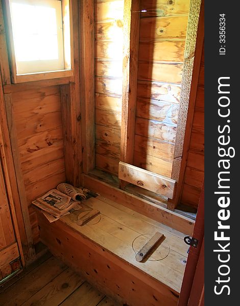 This rural 2 seat vintage indoor outhouse is from the circa 1900 period.