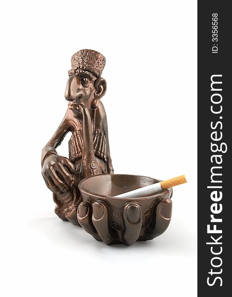 Ashtray with a cigarette