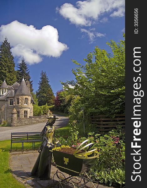 A lady and pram sculpture,
pitlochry,
perthshire,
scotland,
united kingdom. A lady and pram sculpture,
pitlochry,
perthshire,
scotland,
united kingdom.