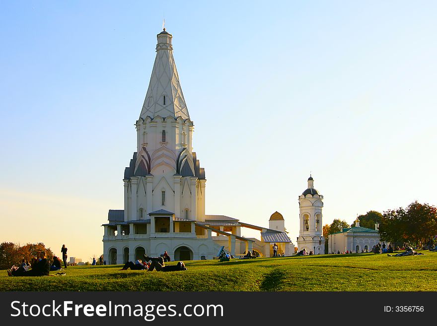 Age-old Orthodoxy church in the Moscow city