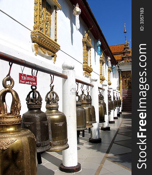 Buddhist pray bells in Chang Mai, Thailand. Buddhist pray bells in Chang Mai, Thailand