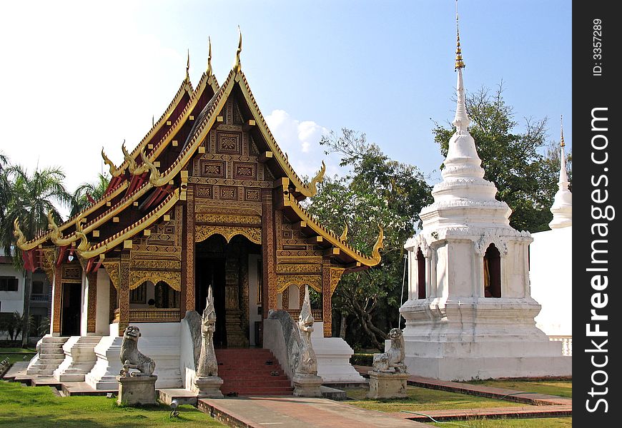 A Chang Mai Temple in Northern Thailand