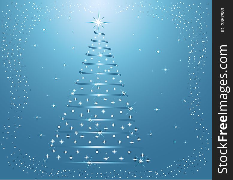 Abstract Christmas tree - vector illustration