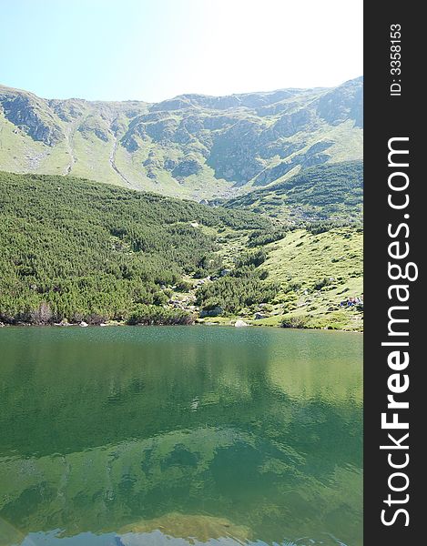 Lake in mountains