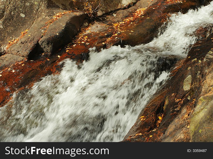 Rushing mountain stream