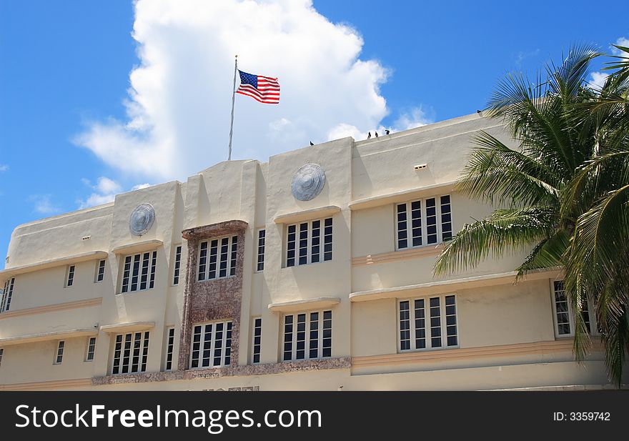 Art deco building and hotels on historic ocean drive, South Beach Florida. Art deco building and hotels on historic ocean drive, South Beach Florida