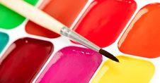 Paints And Brush Royalty Free Stock Photo Paints And Brush Royalty Free Stock Photo