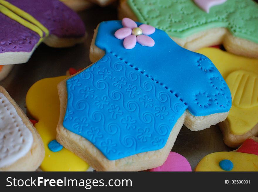 Blue baby body cookie for eat. Blue baby body cookie for eat