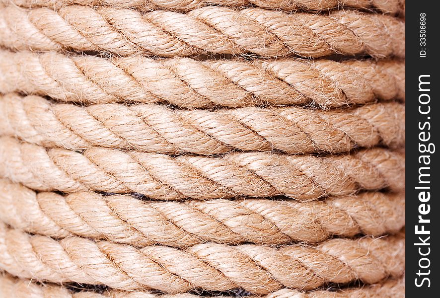 Rope coil background (natural rope)