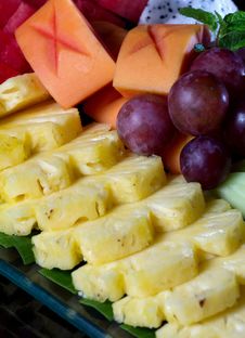 Fresh Asian Fruit Peeled Pineapple Grape Royalty Free Stock Image Fresh Asian Fruit Peeled Pineapple Grape Royalty Free Stock Image