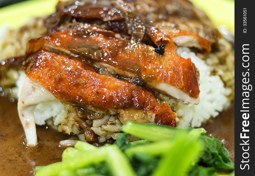 Grilled Duck Rice Delicious Sweet