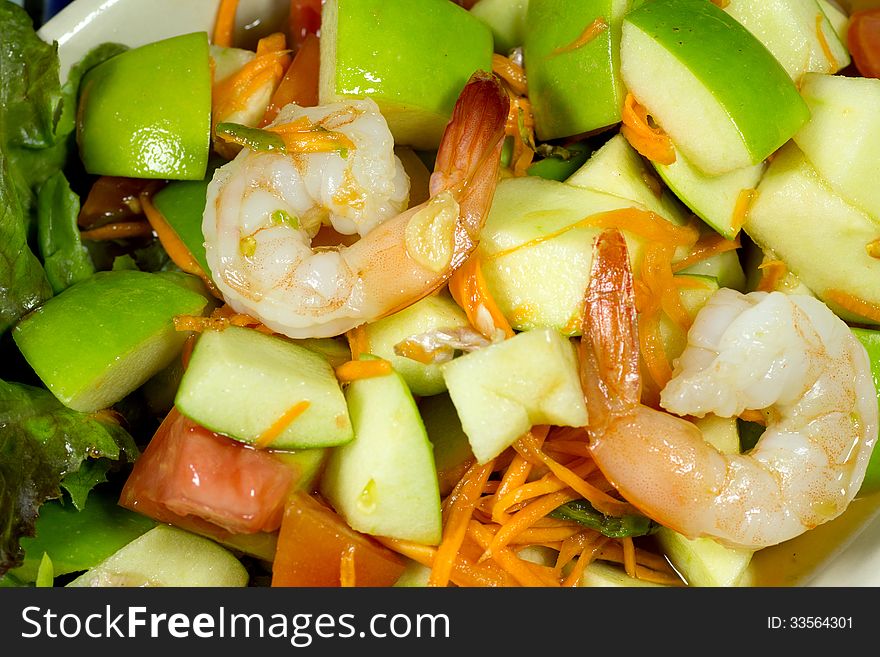 Apple Shrimp Salad Thai Style