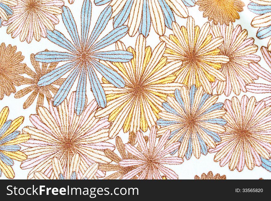 Pattern of flower on cloth fabric. Pattern of flower on cloth fabric