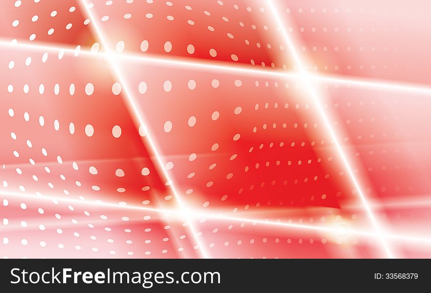 Red abstract background with dots