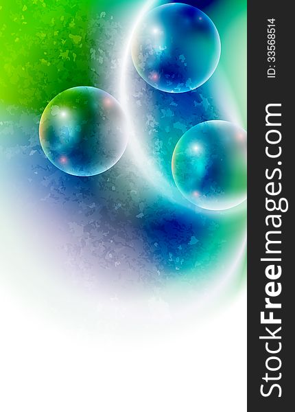 Modern abstract background with transparent bubbles